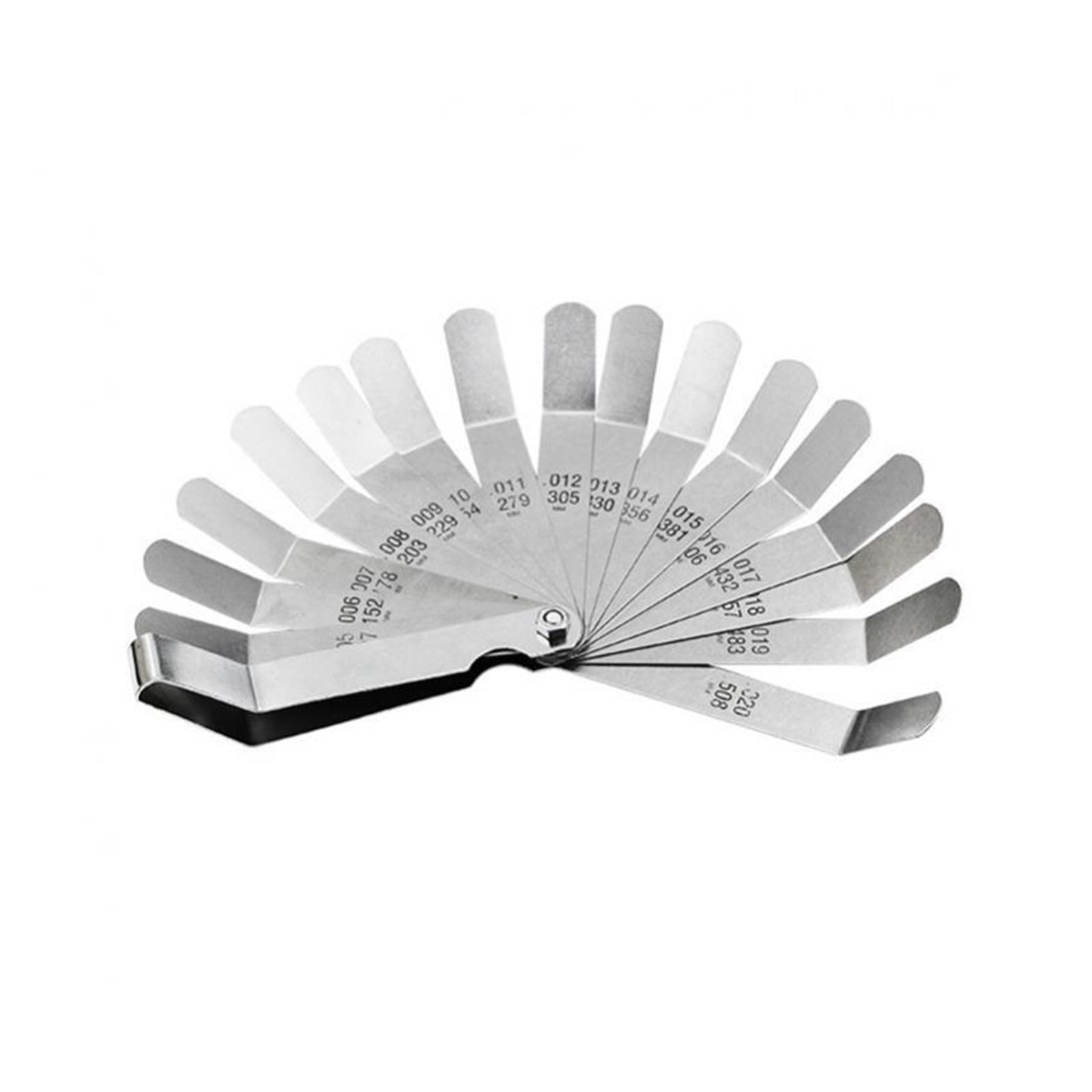 Gap Gauge 0.127-0.508mm Stainless Steel High Precision Monolithic Valve Gauge Thickness Gauge Metric Filler Feeler Gauge
