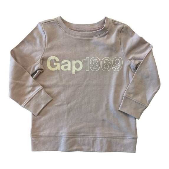 Gap Girl's Terry Lined Long Sleeve Graphic Print Pullover Sweatshirt (Light Purple, 10/12)