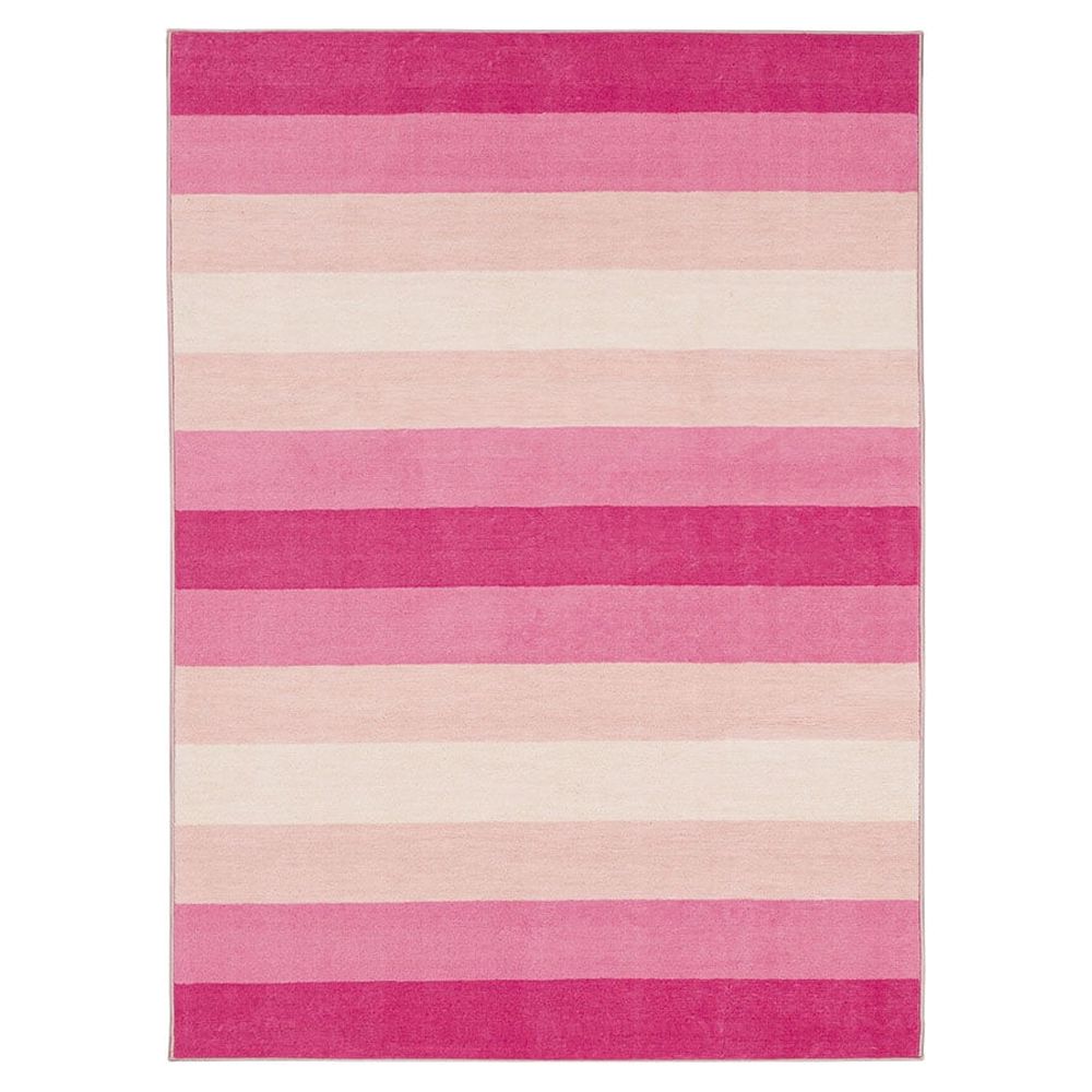 Gap Home Kids Cabana Striped Area Rug, Pink Multi, 5'2"x7'