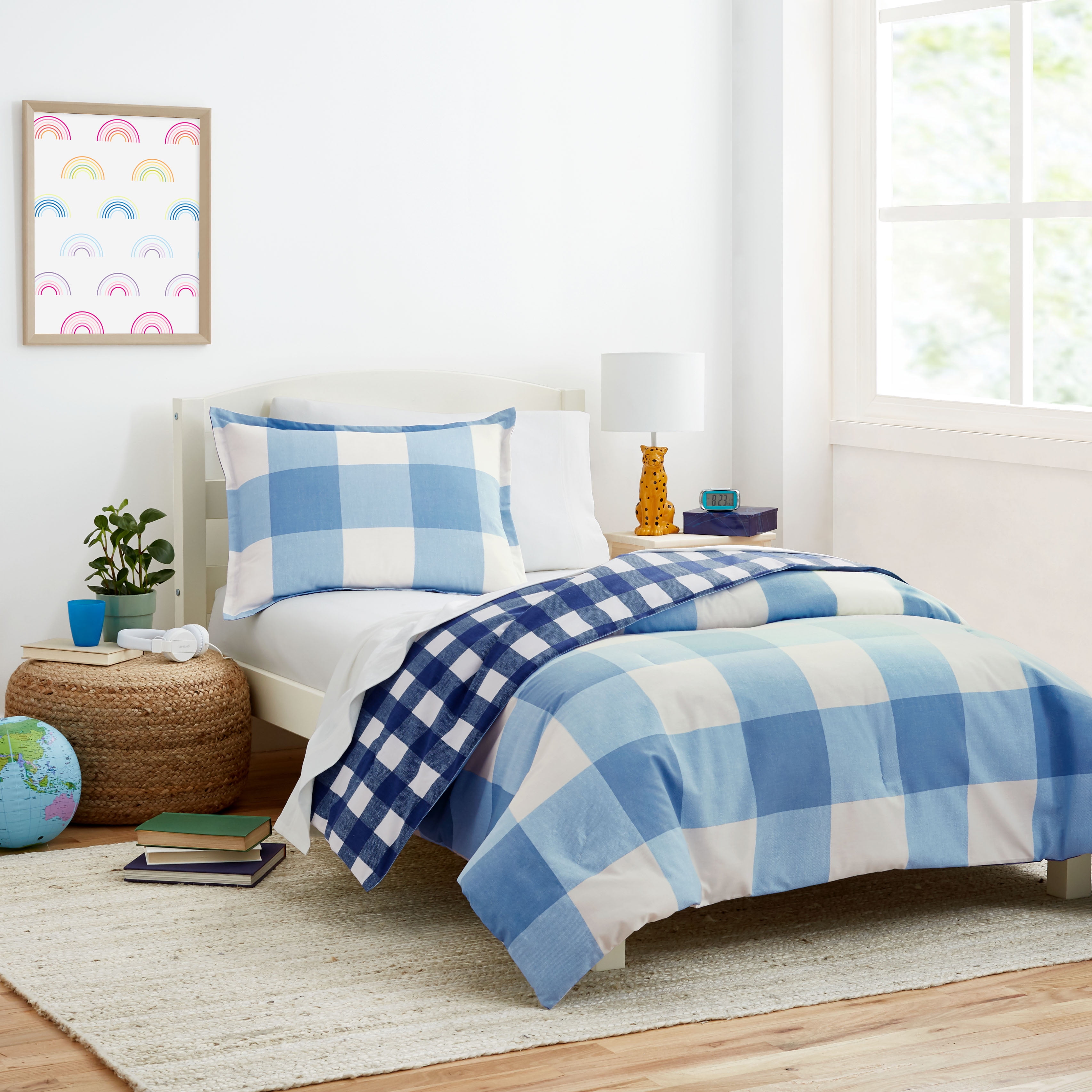 Gap Home Kids Gingham Reversible Organic Cotton Blend Comforter