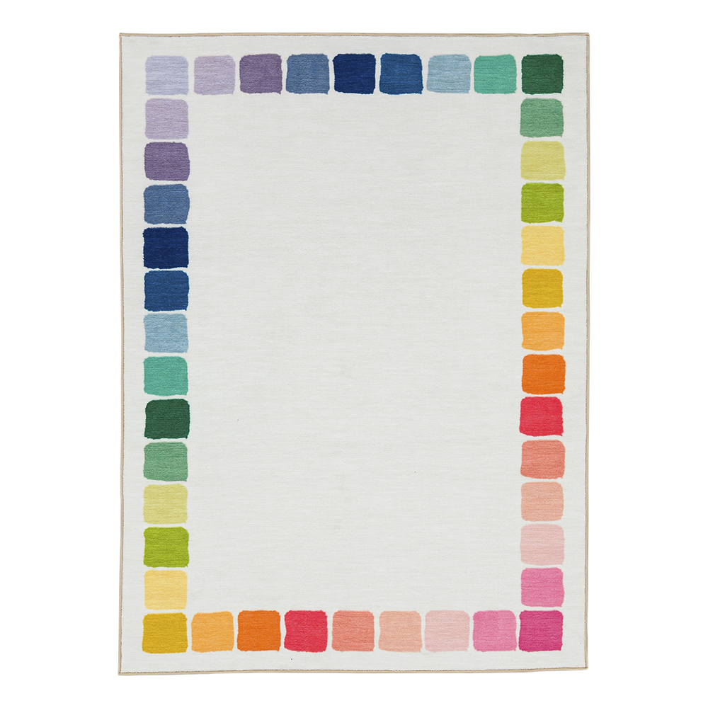 Gap Home Kids Rainbow Border Area Rug, Rainbow, 5'2"x7