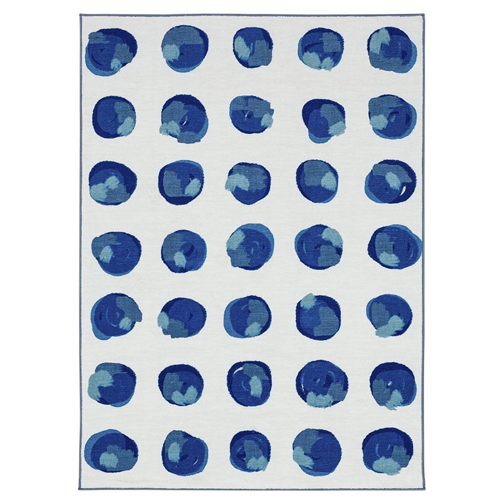 Gap Home Kids Watercolor Dots Area Rug, Blue, 5'2"x7'