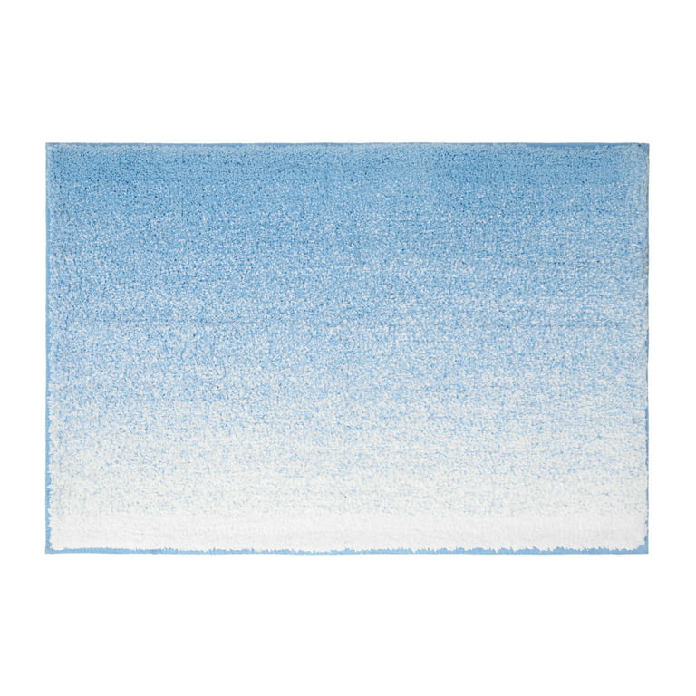 Gap Home Melange Ombre Non-Slip Cotton Bath Rug, Blue, 20x30