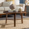thumbnail image 1 of Gap Home Mid-Century Modern Simple 3 Leg Round Coffee Table, Dark Walnut, 1 of 14