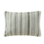 Gap Home Stripe Knit 14" x 20" Modern Sage Cotton Rectangle Decorative Pillow (1 Count)