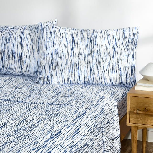 Gap Home Tie Dye Percale Easy Care Sheet Set Deep Pocket Queen Blue gap-home-tie-dye-percale-easy-care-sheet-set-deep-pocket-queen-blue