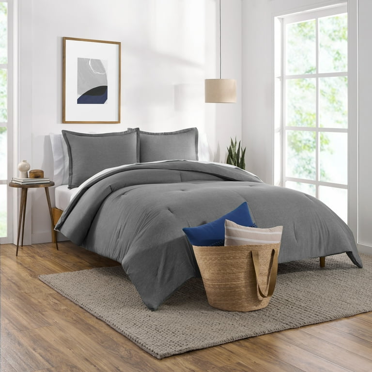 Gap Home Washed Denim Reversible Organic Cotton Comforter Set