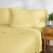 Gap Home Yellow Solid Print Cotton Sheet Sets, King, (4 Pieces)