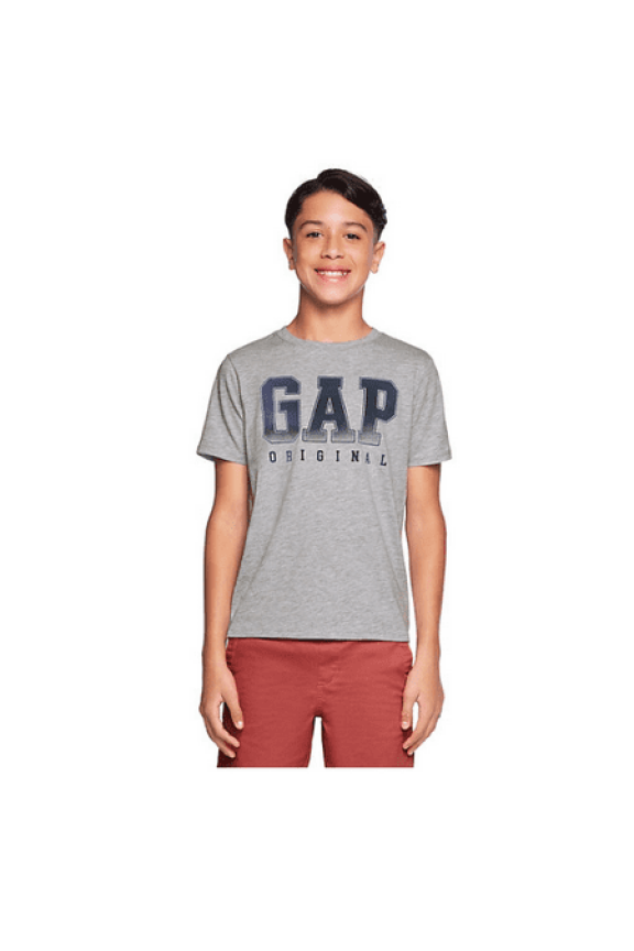 Kids Boys Short Sleeve Tee Size S Grey