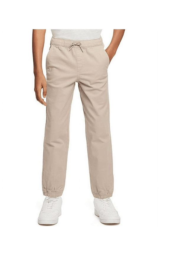 Kids Boys Stretch Twill Jogger Khaki Pants 6/7