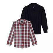 Gap Kids Boys Sweater Shirt Set Black/Red, XS