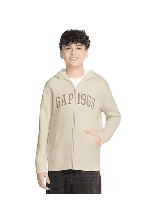 Kids Full Zip Fleece Hoodie Birch 4/5