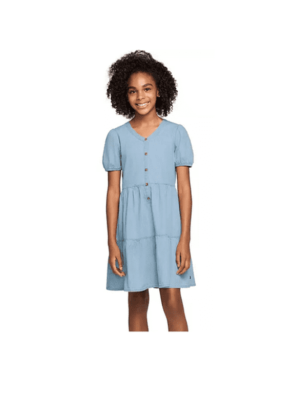 Kids Girls Woven Dress Size XS Blue