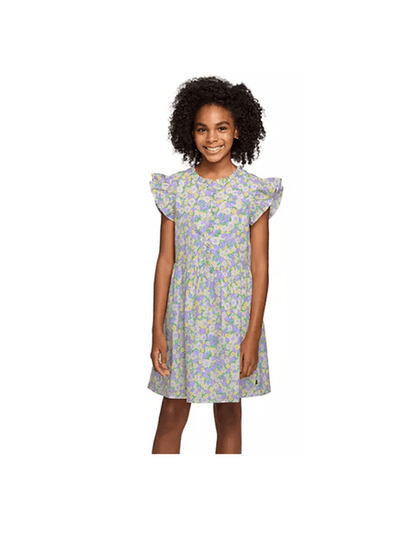 Kids Girls Woven Dress XL Purple