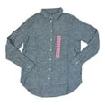 thumbnail image 1 of Gap Ladies Lightweight Long Sleeve Collared Linen Button Down Top (Blue Chambray, XS), 1 of 1