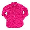 thumbnail image 1 of Gap Ladies Lightweight Long Sleeve Collared Linen Button Down Top (Very Berry, XL), 1 of 1
