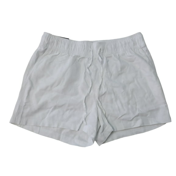 Gap Ladies Linen Easy Pull-On Front Tie Front and Back Pockets Short (Bright White, XXL)