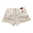 thumbnail image 1 of Gap Ladies Linen Lightweight Breathable Pull On Elastic Waistband Short (Dotted Sun Stripe, L), 1 of 15
