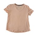 thumbnail image 1 of Gap Ladies Machine Washable Relaxed Easy Fit Short Sleeve V-Neck Tee (Peach Parfait, S), 1 of 1