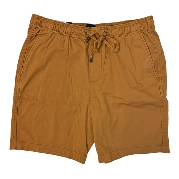 Gap Men's 7" Inseam Drawstring Pull On Elastic Waistband Short (Brown Sugar, L)