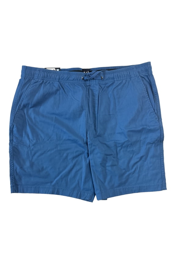 Men's 7" Inseam Drawstring Pull On Elastic Waistband Short (Delft, XXL)