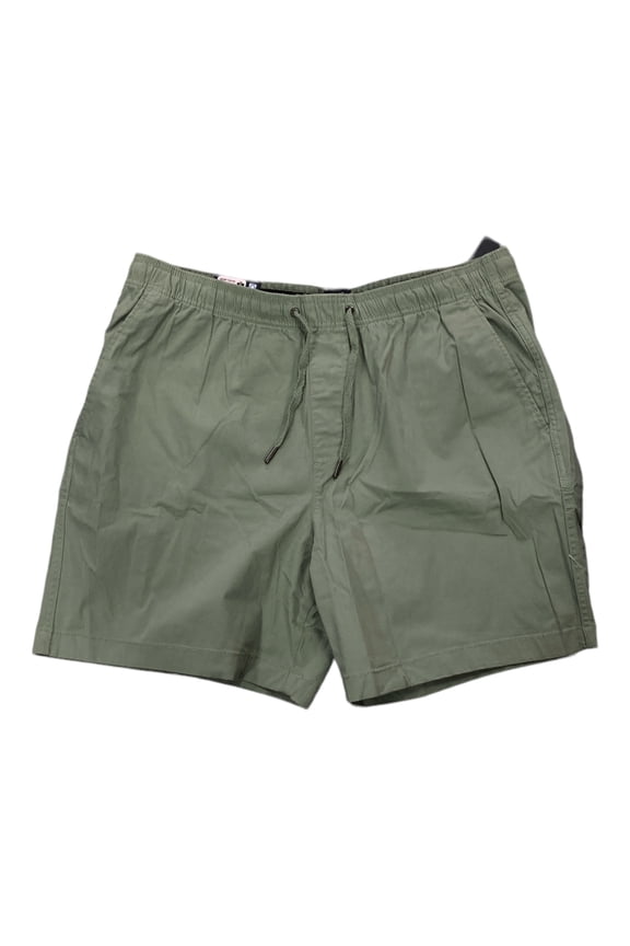 Men's 7" Inseam Drawstring Pull On Elastic Waistband Short (Green Bay, XXL)