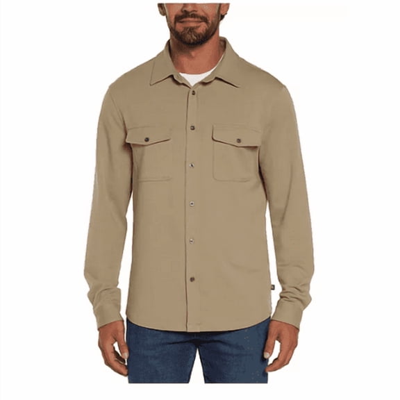 Gap Men's Large Brown Long Sleeve Knit Button Down