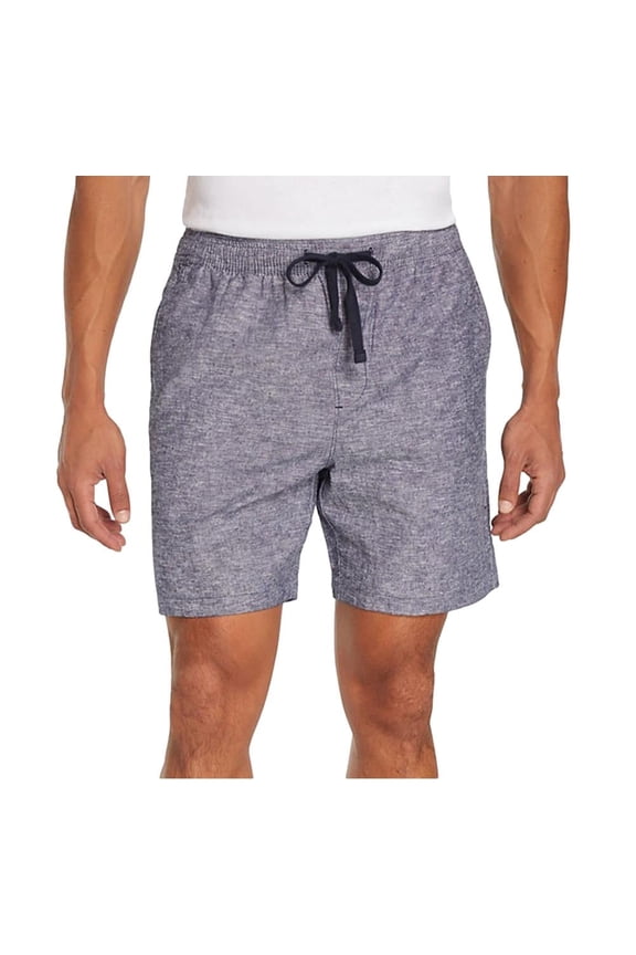 Men's Linen Pull On Shorts in Green Size XXL