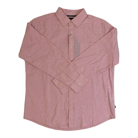 Gap Men's Long Sleeve Easy Relaxed Fit Button-Down Oxford Shirt (Prism Pink, S)