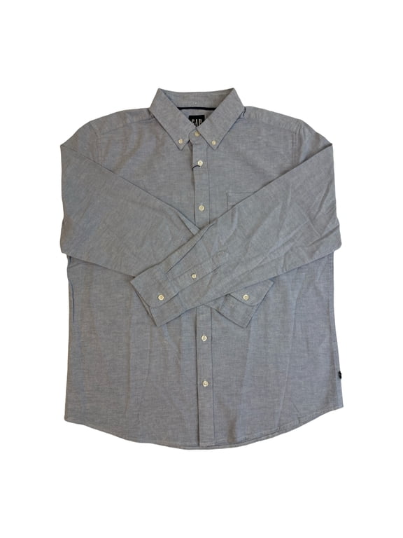 Men's Long Sleeve Easy Relaxed Fit Button-Down Oxford Shirt