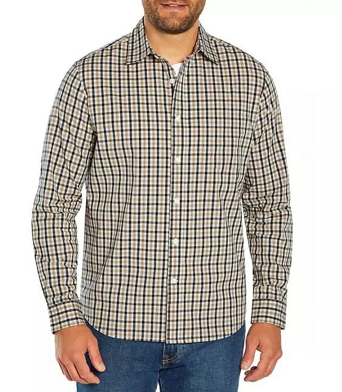 Gap Men's Long Sleeve Woven Shirt (Cypress Plaid, Small)