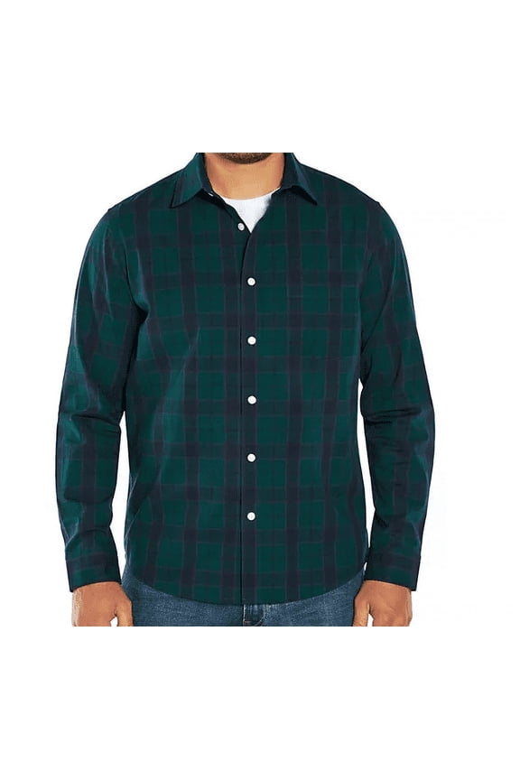 Men's Long Sleeve Woven Shirt (Sycamore Plaid, Small)