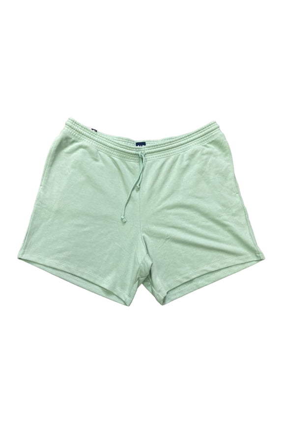 Men's On Seam Pockets Drawcord Ties French Terry Knit Short (Granite Green, S)