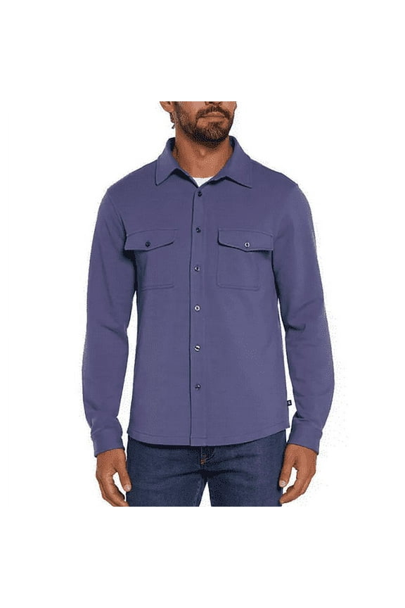 Men's Skipper Blue Large Long Sleeve Knit Button Down