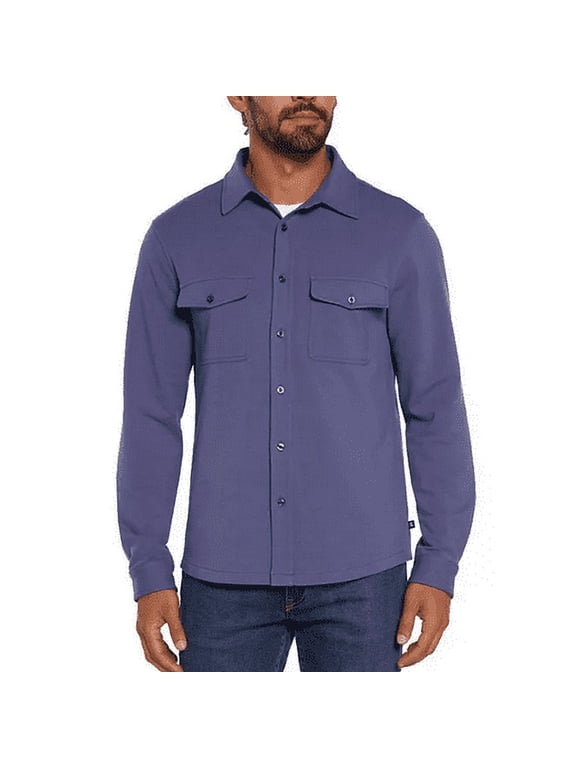 Men's Skipper Blue Medium Long Sleeve Knit Button Down