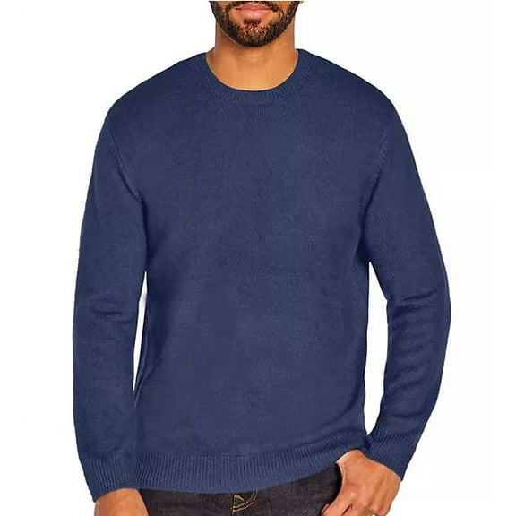 Gap Men's Soft & Comfortable Classic Fit Crew Neck Sweater (Medieval Blue, XL)