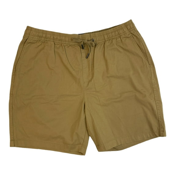 Gap Men's Stretch Twill Pockets Comfy Pull-On Drawstring Shorts (Antique Bronze, XXL)