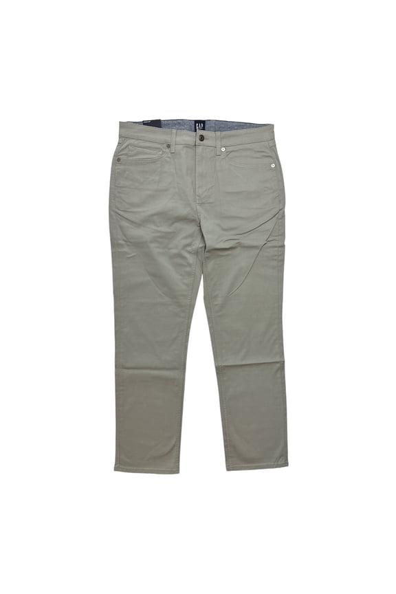 Men's Super Soft Stretch Twill 5 Pocket Slim Fit Pant (Limestone, 38x30)