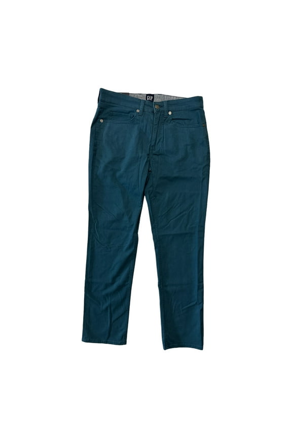 Men's Super Soft Stretch Twill 5 Pocket Slim Fit Pant (Majolica Blue, 32x30)
