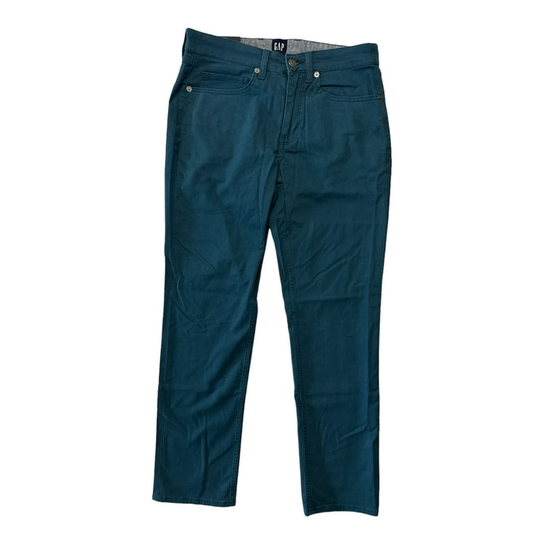 Gap Men's Super Soft Stretch Twill 5 Pocket Slim Fit Pant (Majolica Blue,  38x32) 