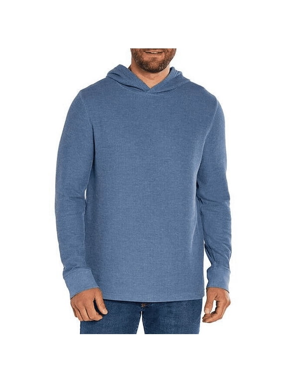 Men's Textured Pullover Hoodie (Dutch Blue, XS)