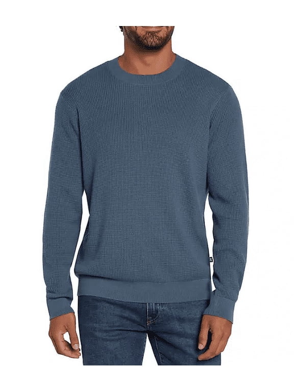 Men's Textured Sweater (Vintage Indigo, XXL)