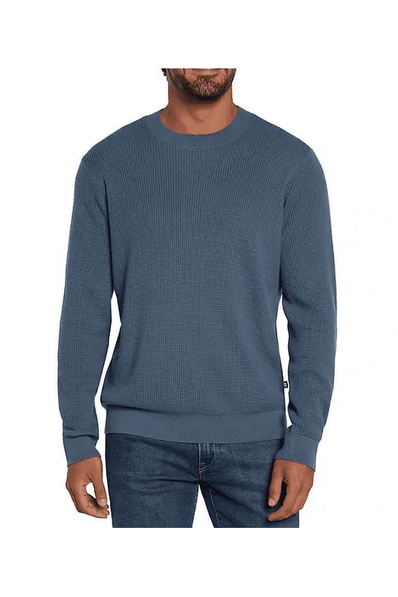 Men's Textured Sweater (Vintage Indigo, XXL)