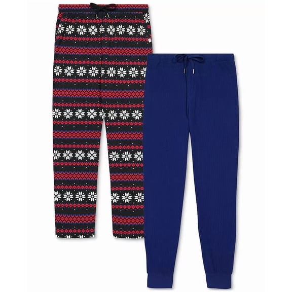 Gap Mens 2 Pack Waffle Knit Regular fit Jogger Pants Pajamas XL Blue