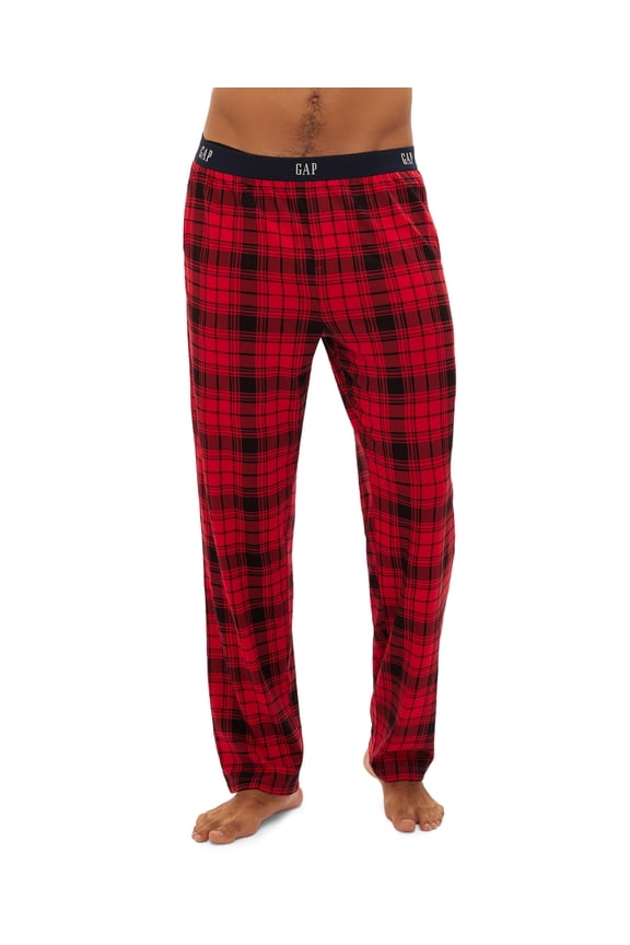 Mens 2 Pack Regular fit Straight Leg Pants Pajamas Large Red