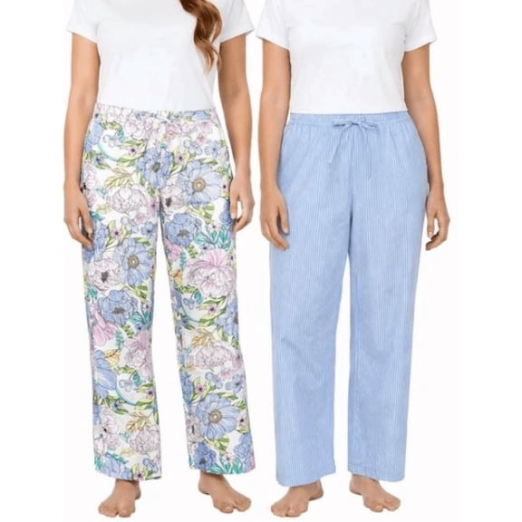 Gap PJ Pants Womens Cotton 2-Pack Drawstring Lounge Sleepwear Medium