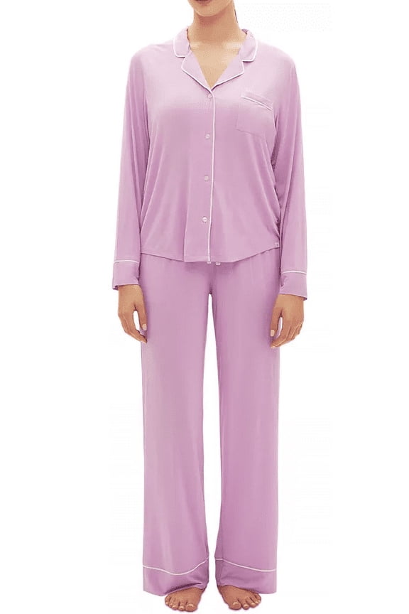 PURPLE ORCHID Women's 2-Pc. Notched-Collar Pajamas Set, US X-Large