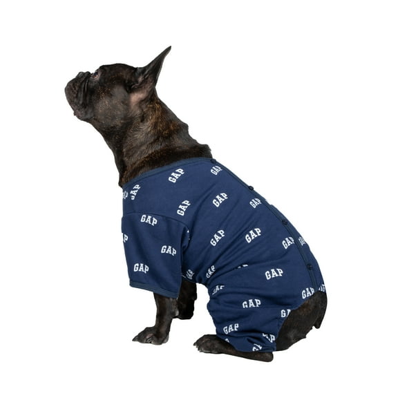 Gap Pet, Dog Clothes, Blue Logo Print Pet Pajama