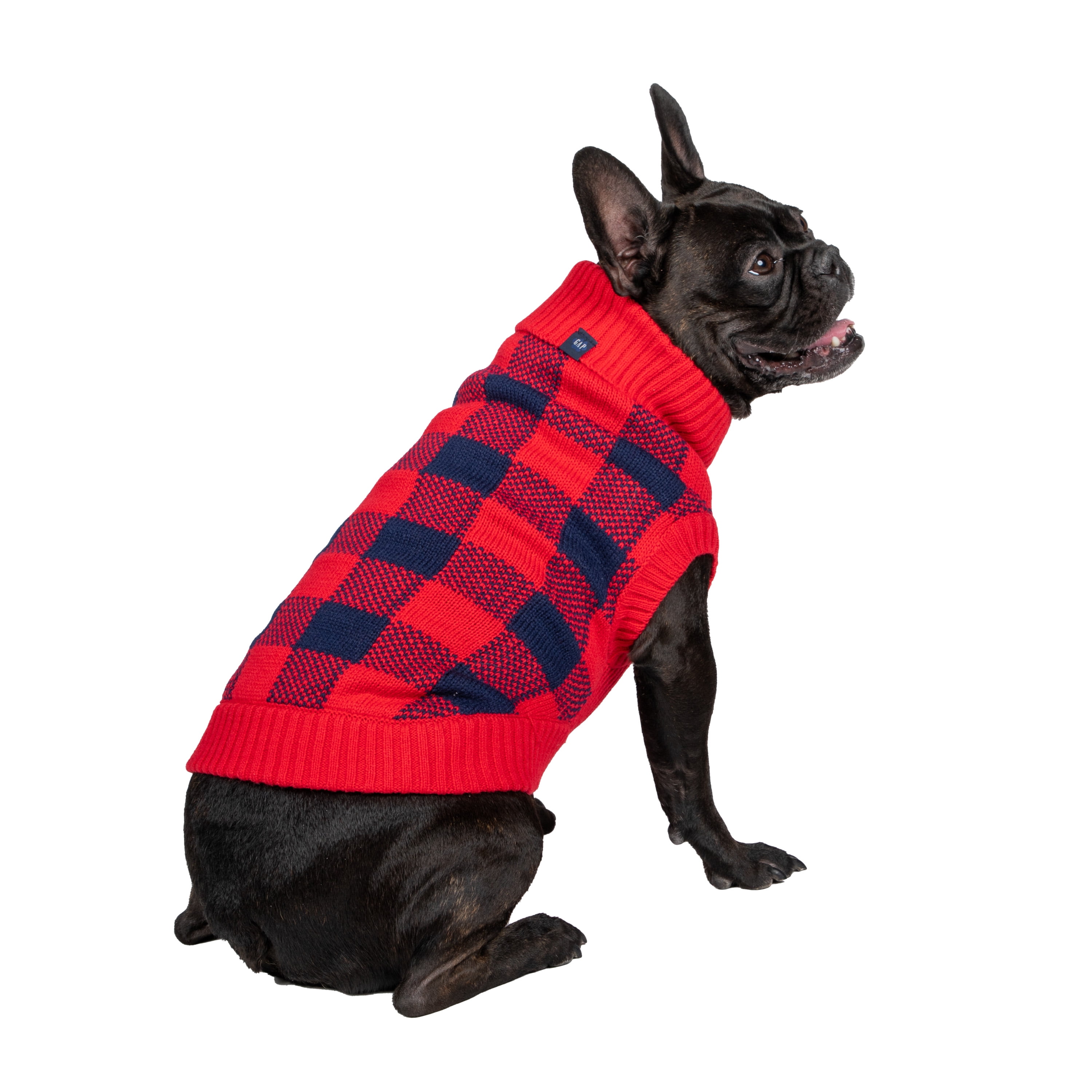 Gap Pet, Dog Clothes, Red Buffalo Plaid Pet Sweater