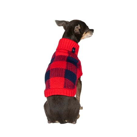 Gap Pet, Dog Clothes, Red Buffalo Plaid Pet Sweater